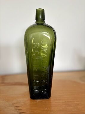 Antique J. Van der Valk & Co. Schiedam gin bottle.